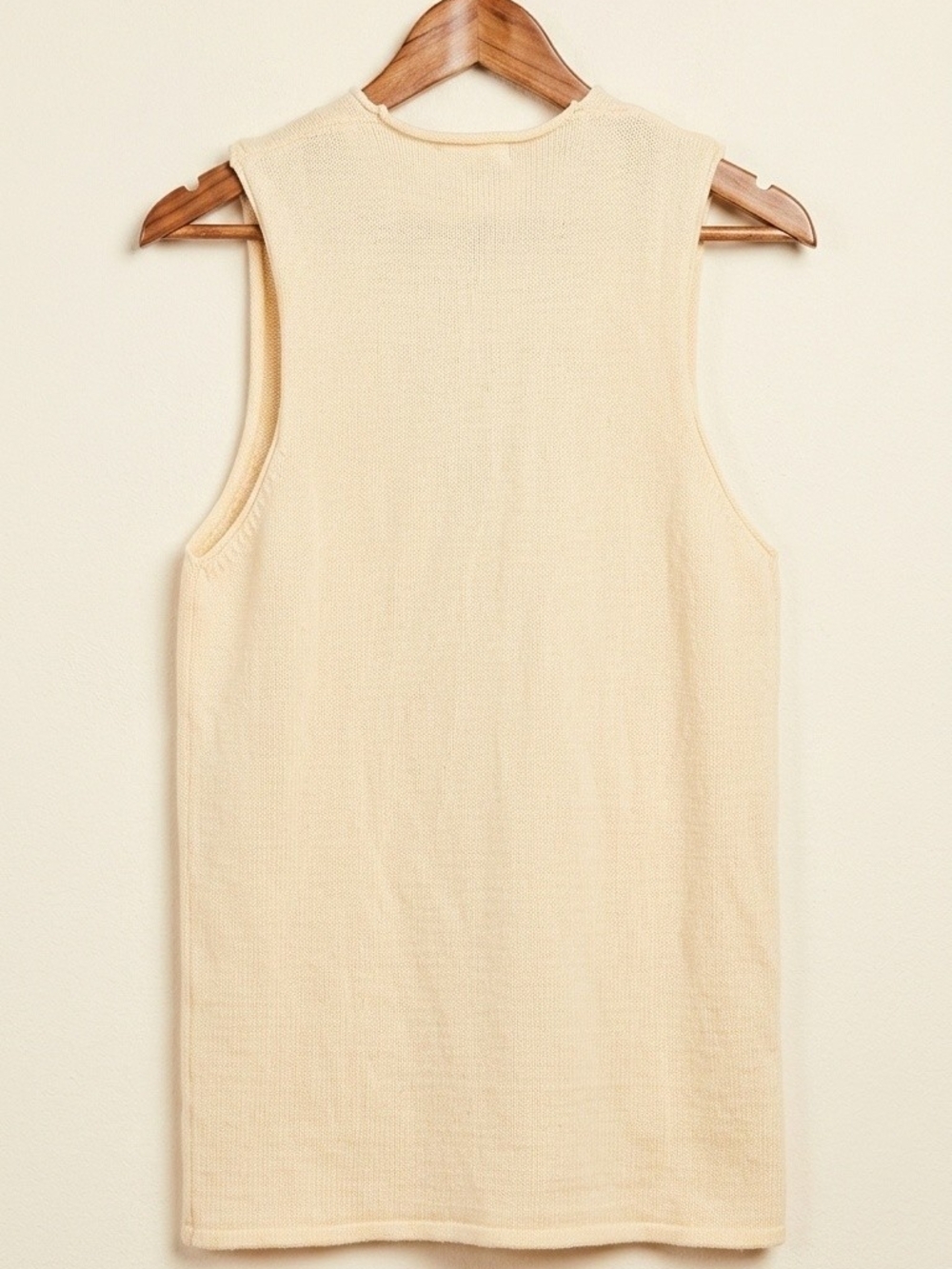Double Zero Cream V-Neck Dress with Patch Pockets - Picture 3 of 4
